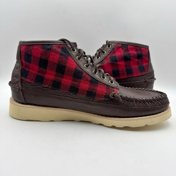 Sebago Mens Seneca Mid Boot US 11.5 Wide EU 46 Brown Red Wool Leather NIB - Picture 4 of 12